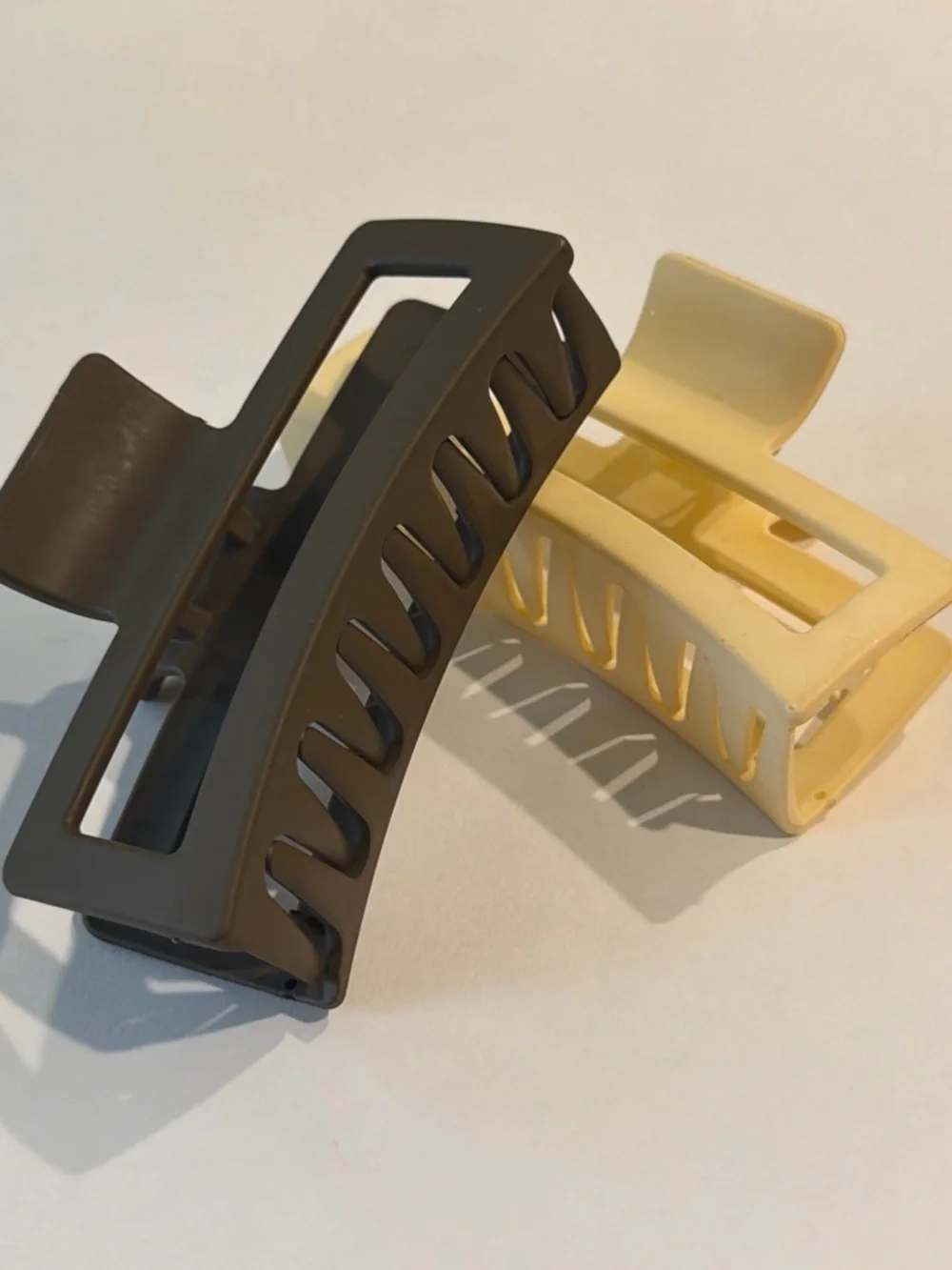 Matte Hair Claw Clip - Black, Cream, Brown